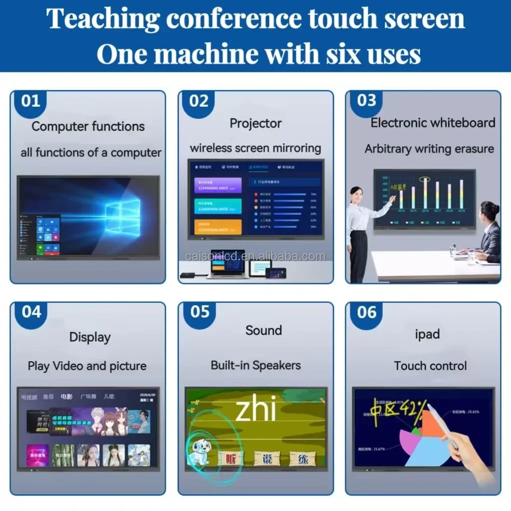 86 inch Conference tablet interactive infrared electronic whiteboard touch teaching all-in-one machine training display