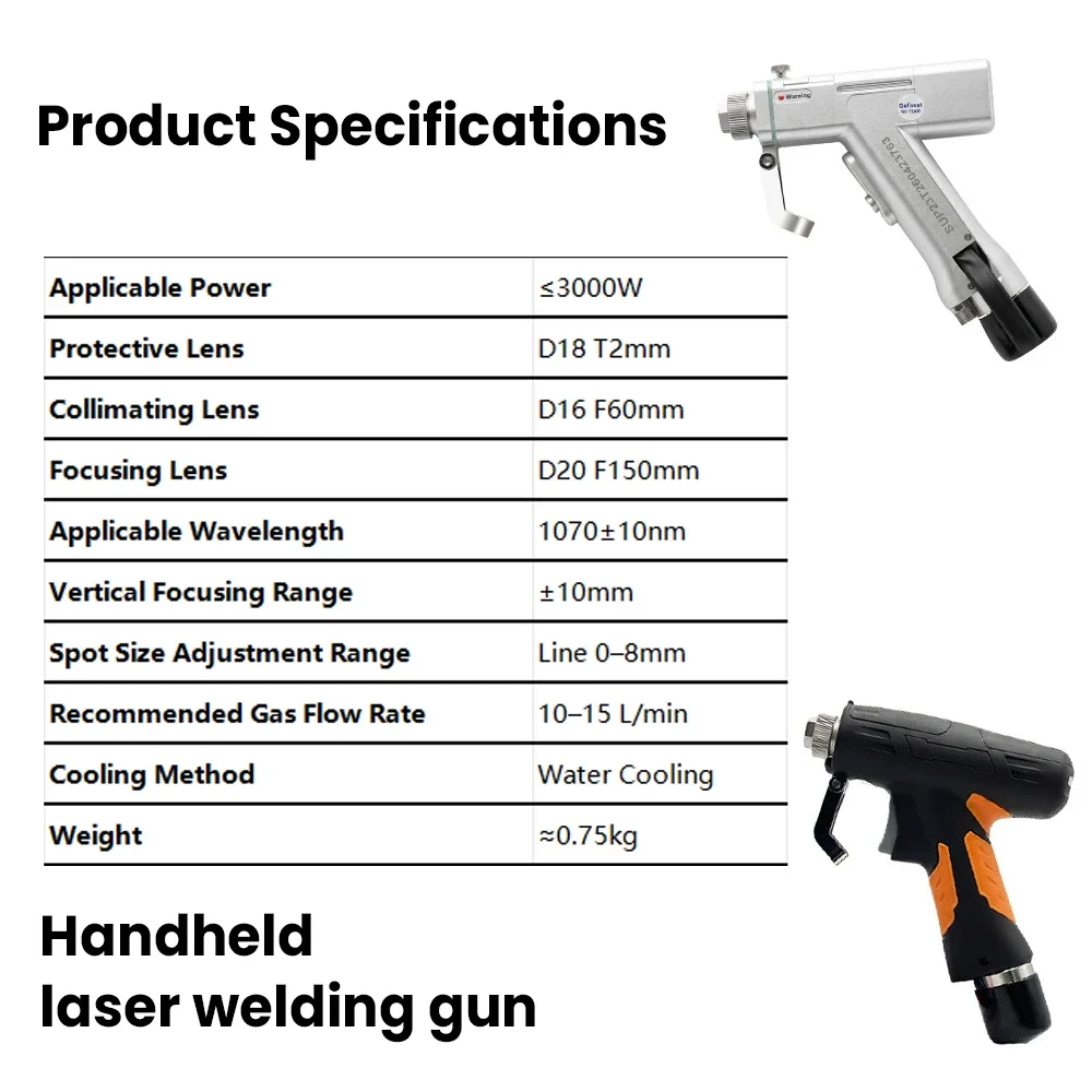 4 in 1 CQWY SUP23T SUP21T Laser Welding Head 3kw Handheld Fiber Laser Head for 0-3000W Laser Welding Machine
