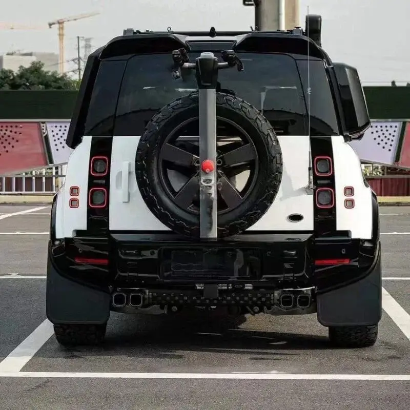 Rear Bumper Exhaust Pipe Guard Fits For Land Rover Defender 90 110 130 2020-2026 view 5