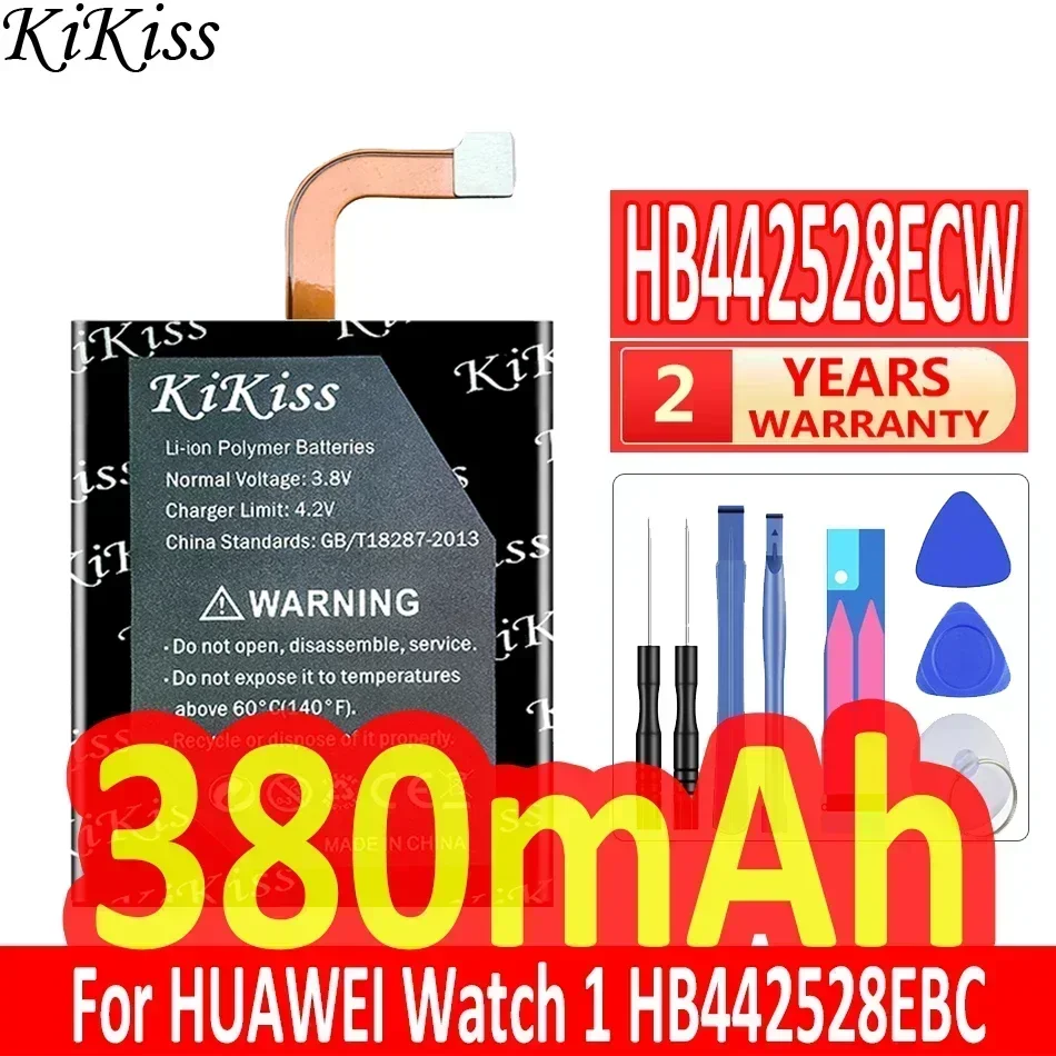 KiKiss Battery 380mAh For HUAWEI Watch 1 Watch1 HB442528EBC Digital