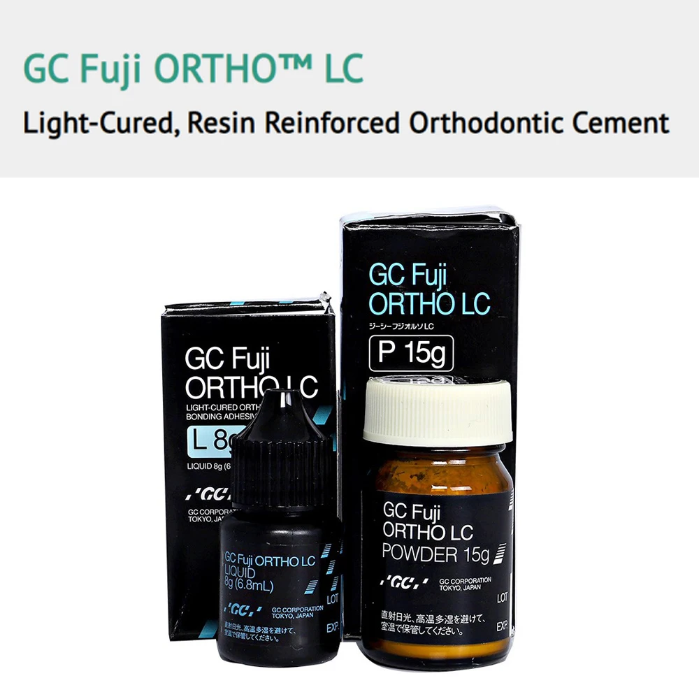 Dental Orthodontic Cement GC Fuji ORTHO LC Light Cure Resin Reinforced Glass Bond Ionomer Orthodontic Bracket Band Adhesive Glue