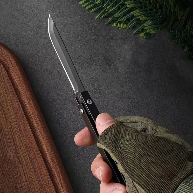 utdoor folding knife portable EDC camping pocket knife, high hardness cutting knife and hiking knife, BBQ knife, survival knife