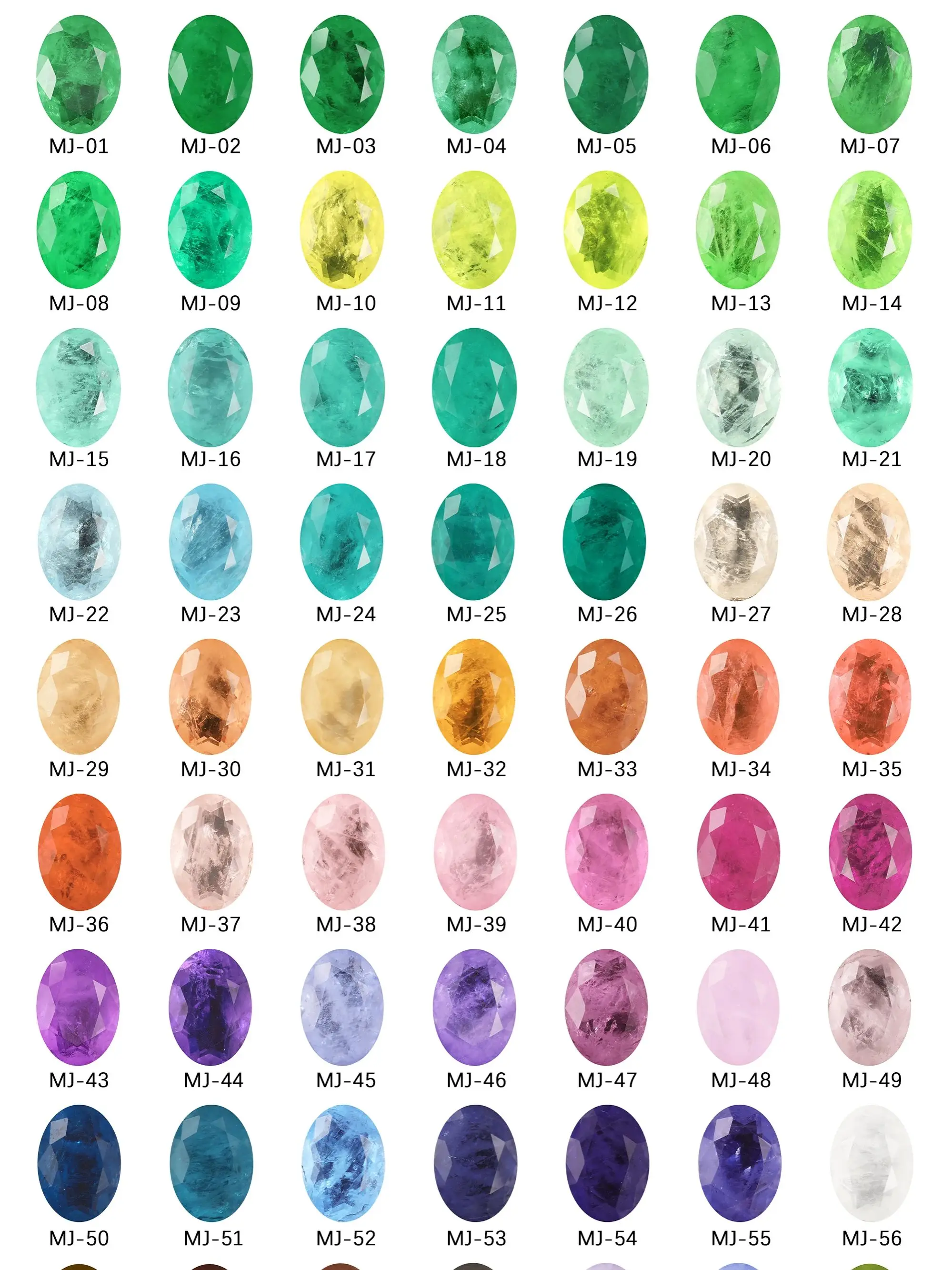 جولة الانصهار حجر تاجر الجملة الأحجار الكريمة الثمينة لصنع المجوهرات #5