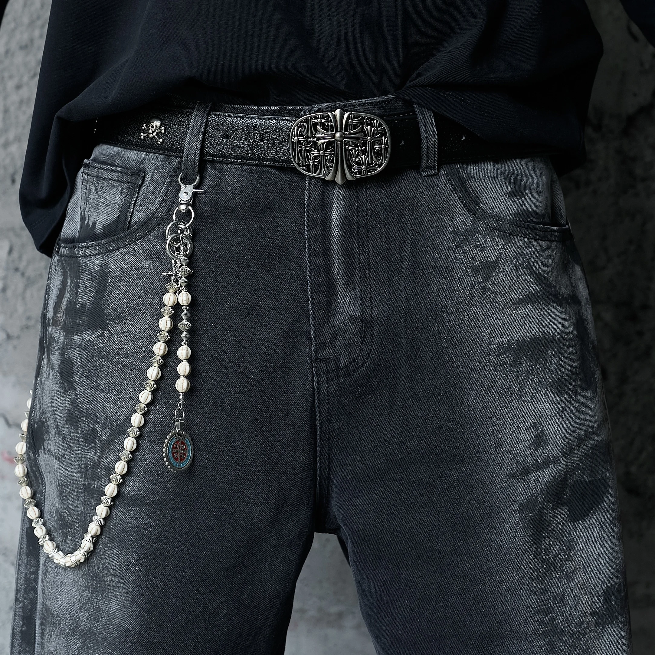 

AL88018 BLCG High Waist Super Quality Loose Fitting Denim Pants Heavy Thick Unisex Fashion Art Stylish Hand Painting Jeans