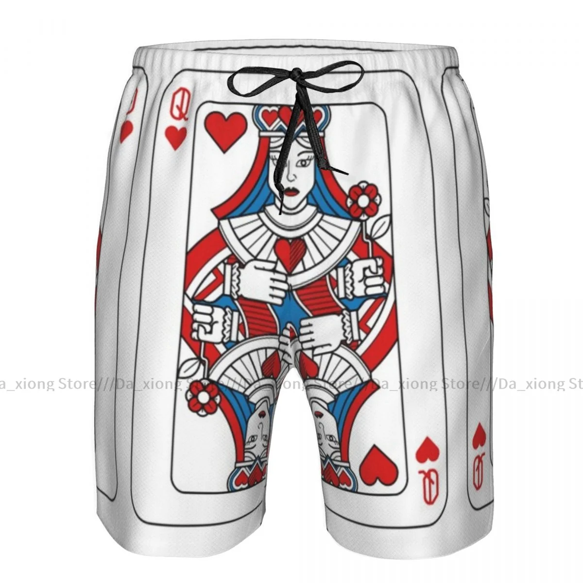 

Man Swimwear Playing Card Queen Swim Shorts Trunks Beach Board Shorts Swimming Swimsuits