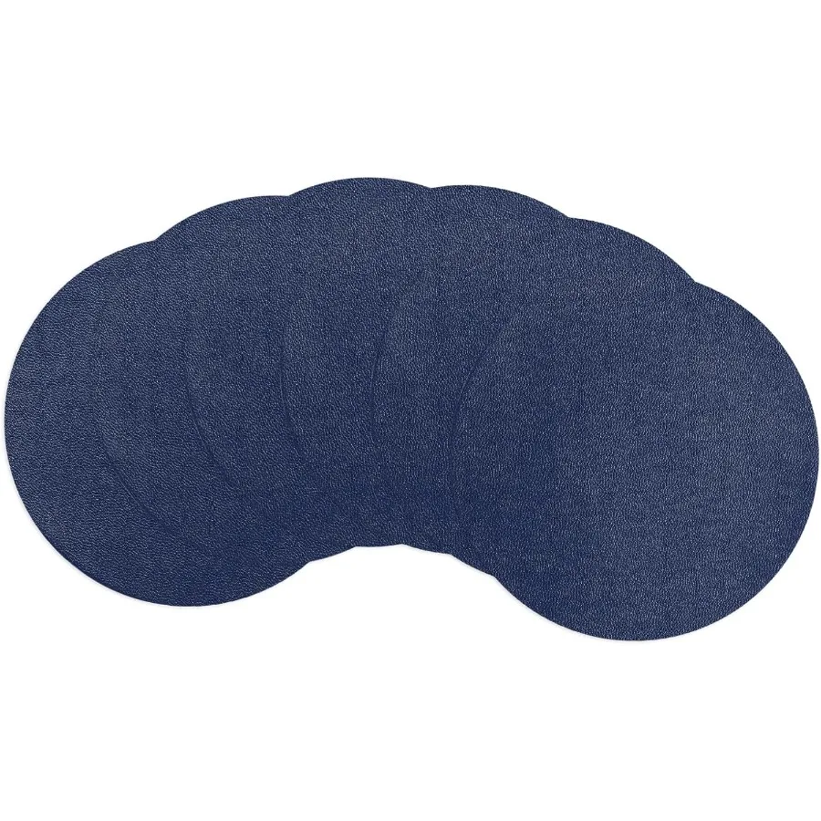 

Круглые подставки для напитков, набор из 6 двухсторонних нескользящих водонепроницаемых кожаных подставок с антипригарным покрытием для напитков, журнальный столик, новоселье Gt