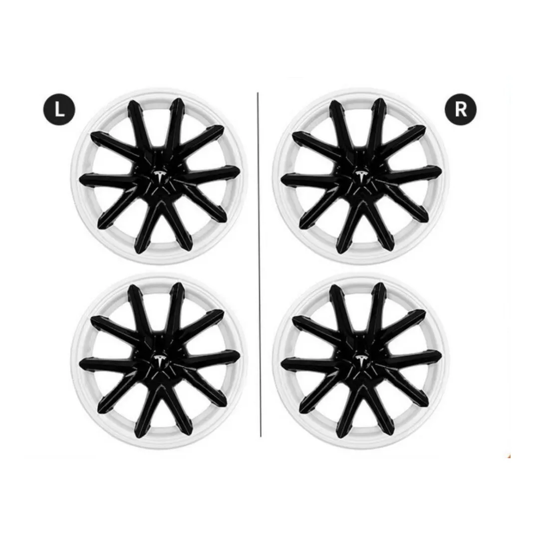 Hot selling ABC PC material Wheel rims cover for Tesla Model 3 Model Y 4PCS black 18 inches new style