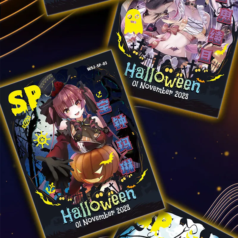 New Goddess Story Collection Cards Halloween Night Anime Figure Girls Party Hutao Rem Ram Christmas Card For Family Gift Toy