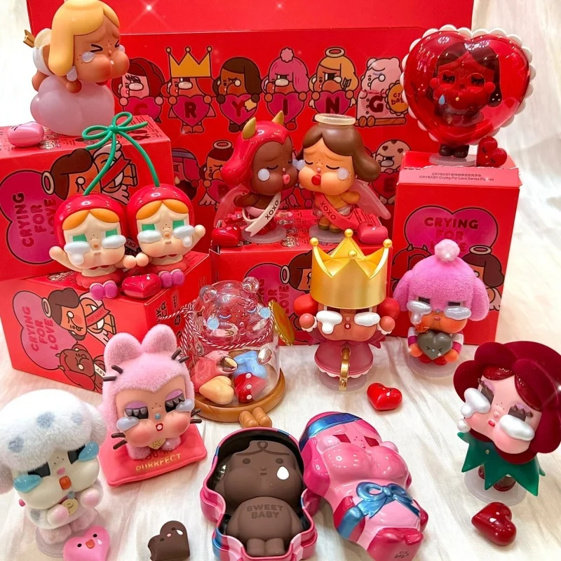 

In Stock Crybaby Love'S Eye Crack Series POPMART Blind Box Heartbeat Signal Limited Blind Box Atmosphere Desktop Decoration Gift