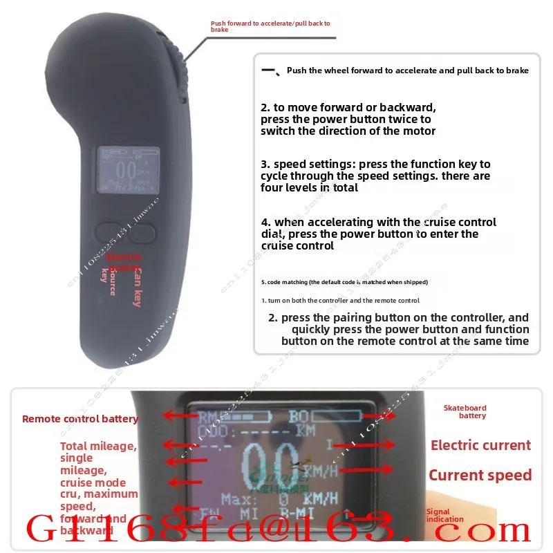 Wireless Controller 14 Meters Distance 2.4G Bluetooth Stepless Speed Regulation Brushless Motor Controller Accessories