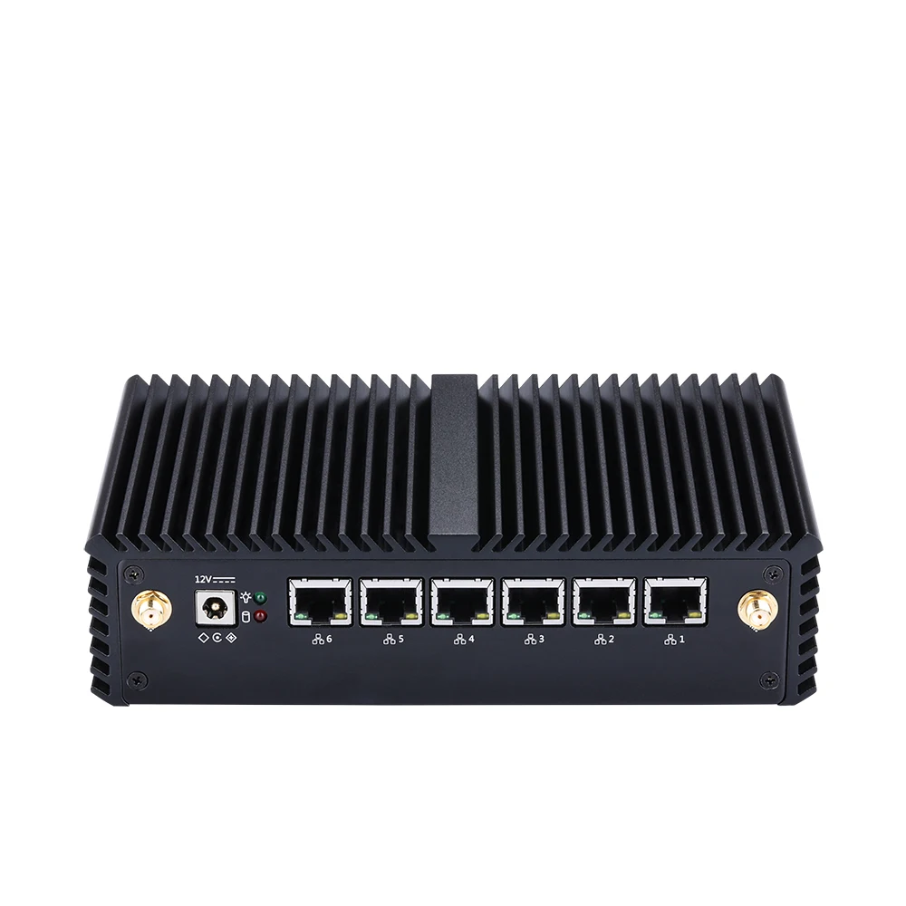 QOTOM Core i3-7100U Dual Cores Processor 2.4GHz 6 LAN Gateway Router Fanless Mini PC Q535G6