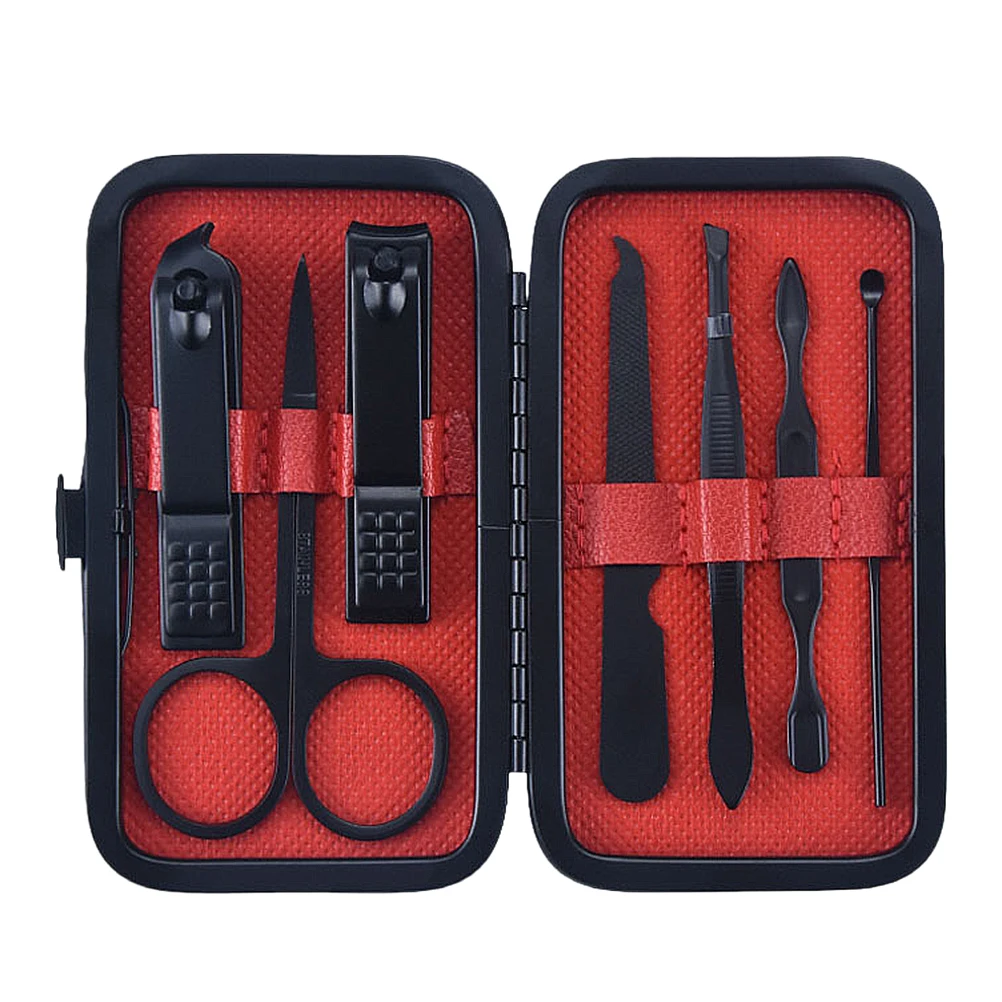 

7 Pcs Manicure Tool Set Stainless Steel Nail Clippers Travel Kit Ergonomic Design Daily Care Nail Scissors Trimmer