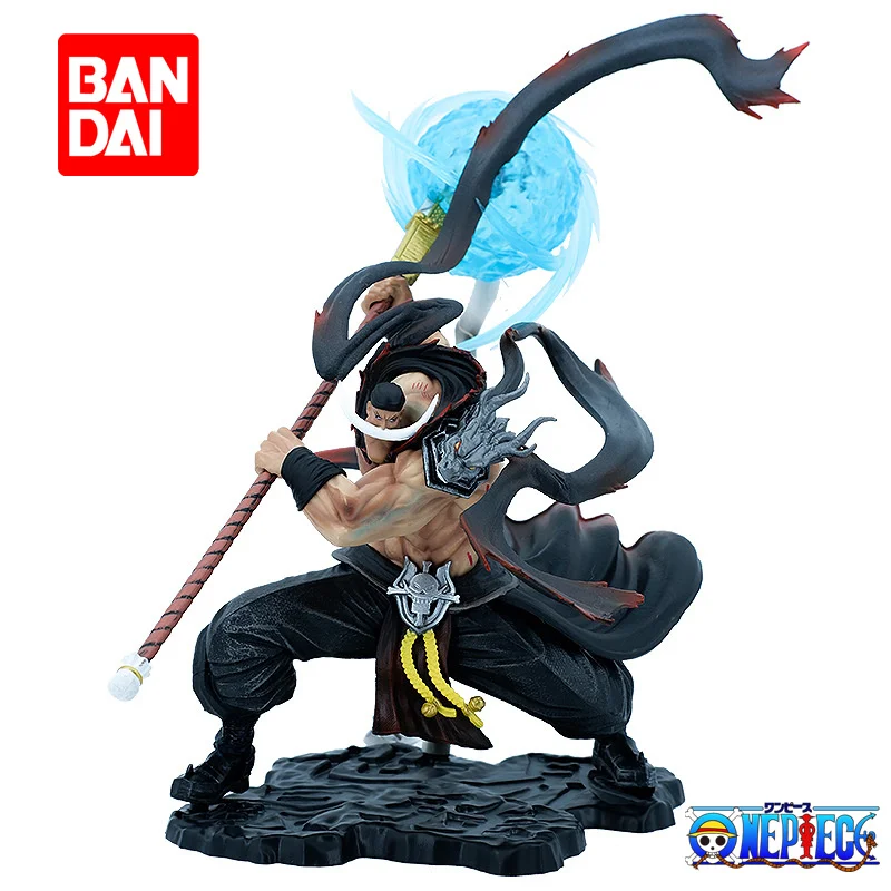 One Piece Anime Figure White Beard Action Figures with Light Whitebeard Statue Figurine Collectible Model Toys 30CM Kids Gift