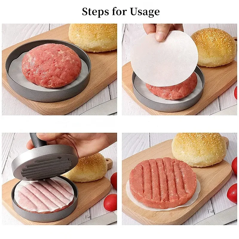 Hamburger Patty Maker Press Non-Stick No Deformation Manual Round Rice Ball Durable Portable Convenient Kitchen Beef BBQ Tools