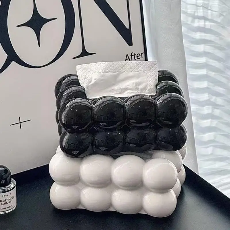 Cloud Style Tissue Box Light Luxury Creative High-End Ornament Easy to Clean for Dining Table Office Car Daily Use view 5