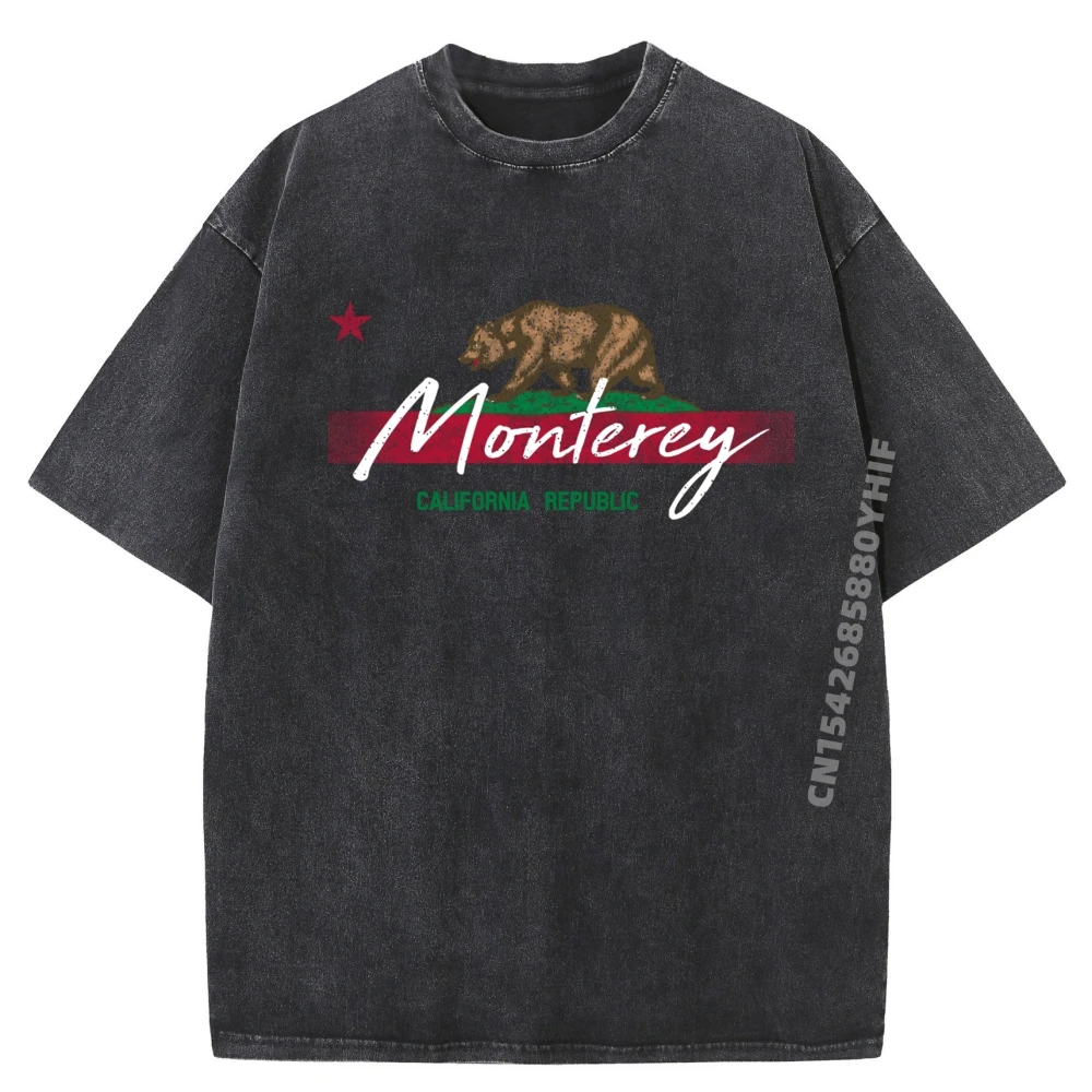 

Republic Of California State Flag Hoodie Monterey Souvenir Mens Shirts Graphic Tee Soft Washed Camisetas De Hombre
