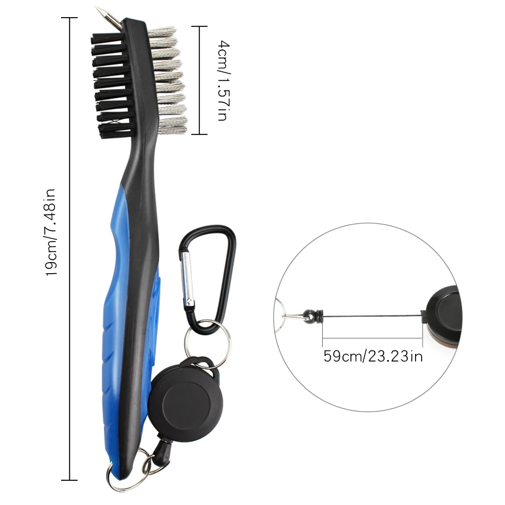 Golf Cleaning Brush For Club With Carabiner Groove Sharpener Cleaner Multi Style Drop Ship