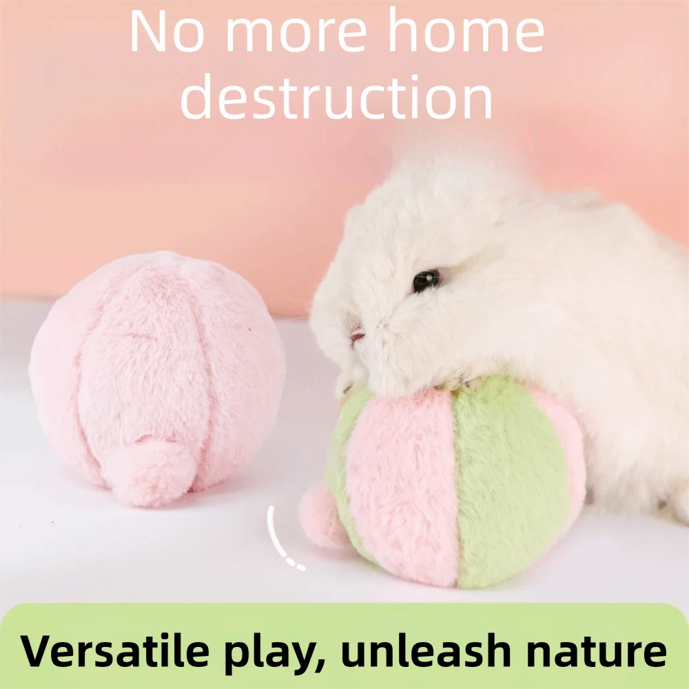 Simulated Rabbit Buttocks Rabbit Venting Ball Bite Resistant Fluffy Rabbit Soothing Toy Comfortable Soft Rabbit Fur Ball Playing