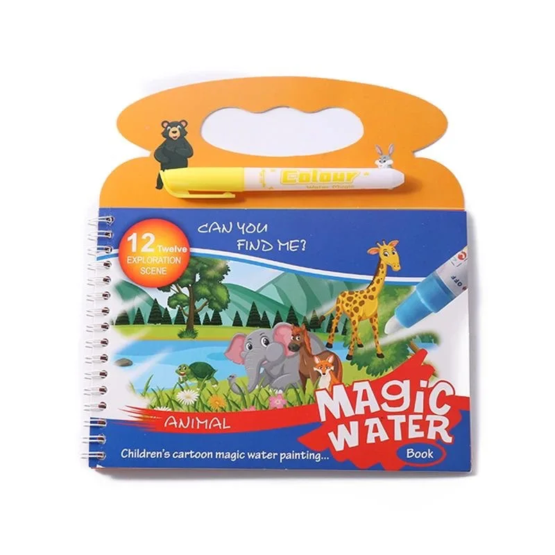 Magisches Wassermalbuch für Kinder, wiederholt Graffiti-Buch, Malen, Baby-Puzzle-Spielzeug