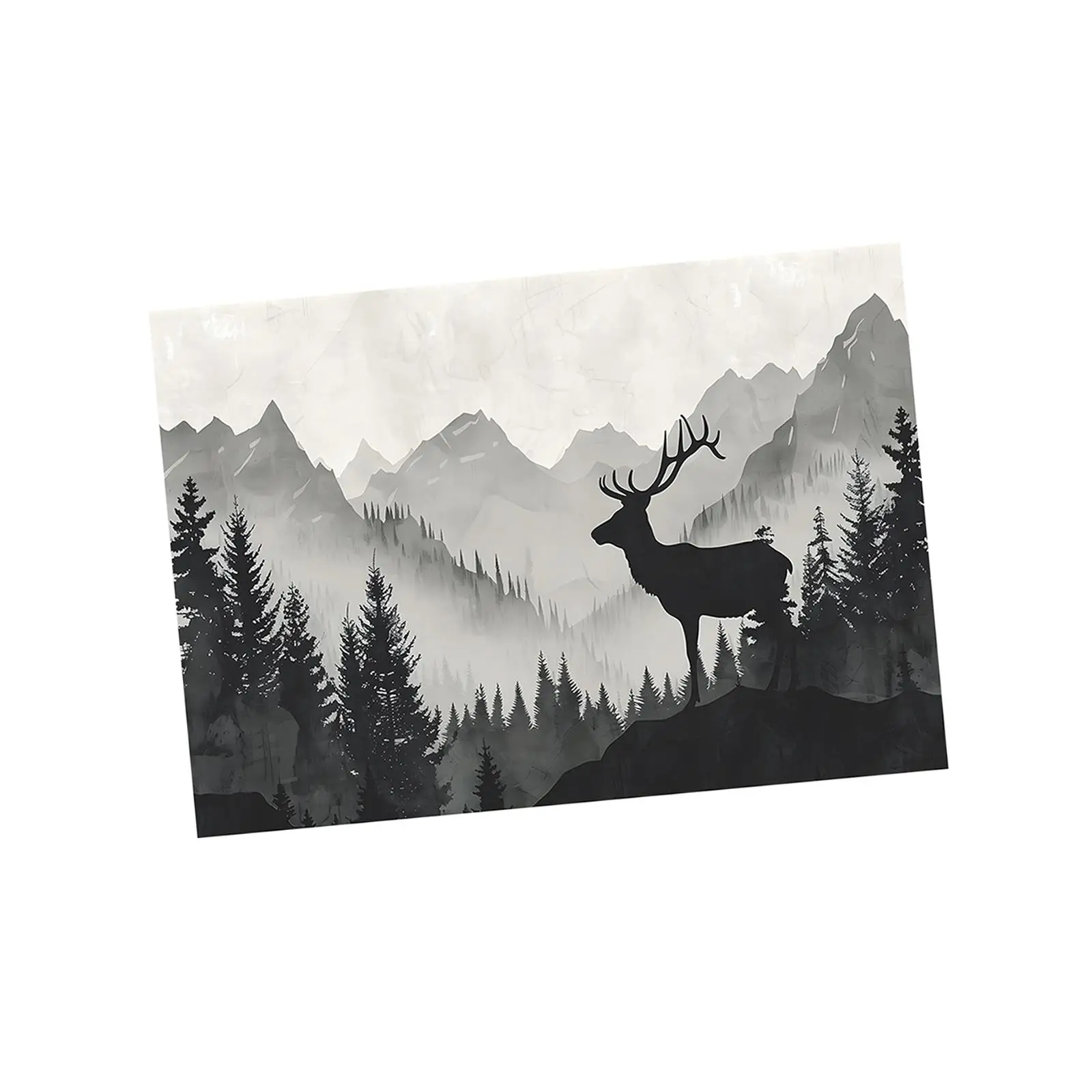 Mountain Forest Elk Wall Paper Nature Landscape Deer Decals Deer Wall Decor for Corridor Bedroom Living Room Sofa TV Background