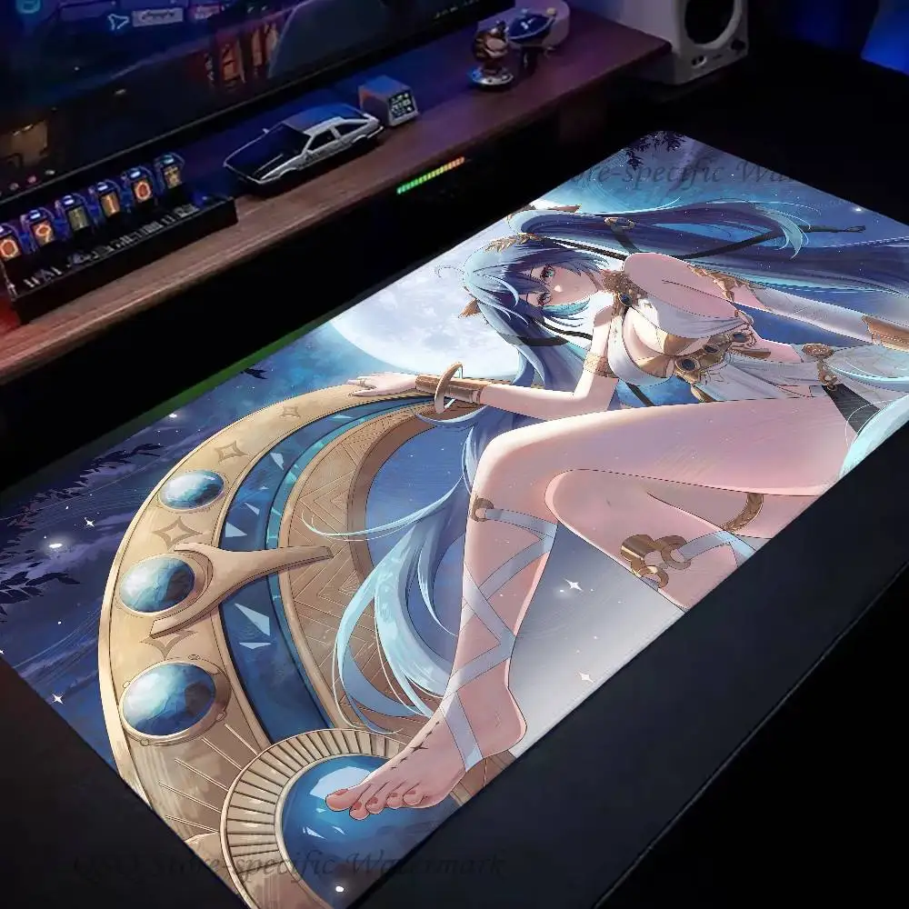 Iuno Game Anime W-wuthering Waves Mousepad Non-slip Suitable For Office Computers Laptops E-sports Game Desk Mats XXL Keyboard