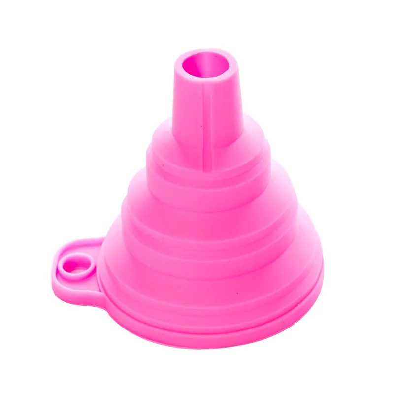 Entonnoir universel en silicone pour liquide de voiture, laveuse, changement, pliable, portable, auto, or, huile moteur