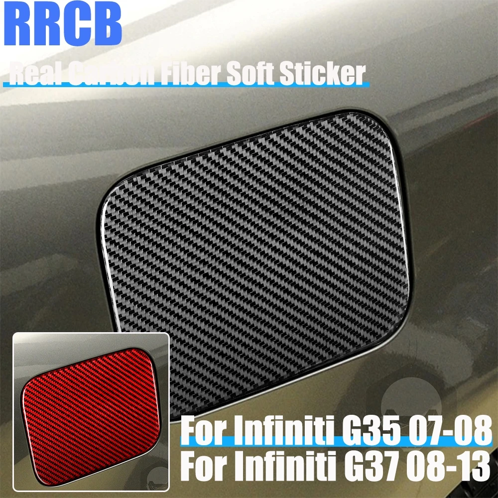 

Автомобильные аксессуары из настоящего углеродного волокна, крышка топливного газа, декоративная панель, мягкая наклейка для Infiniti G35 07-08 G37 08-13 G25 11-12