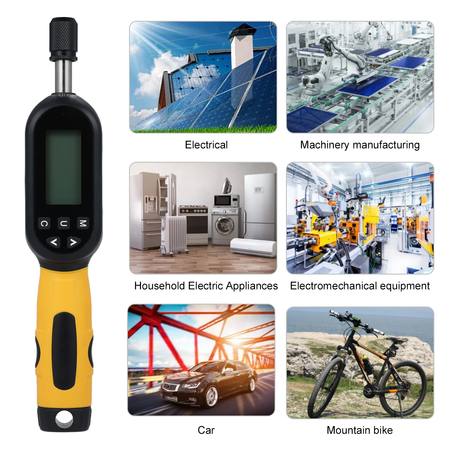 

Digital Torque Screwdriver 10.74-106.21 In-lbs/1.2-12N.m 1/4inch /6.35mm Torque Screwdriver Sets With Buzzer LED Light