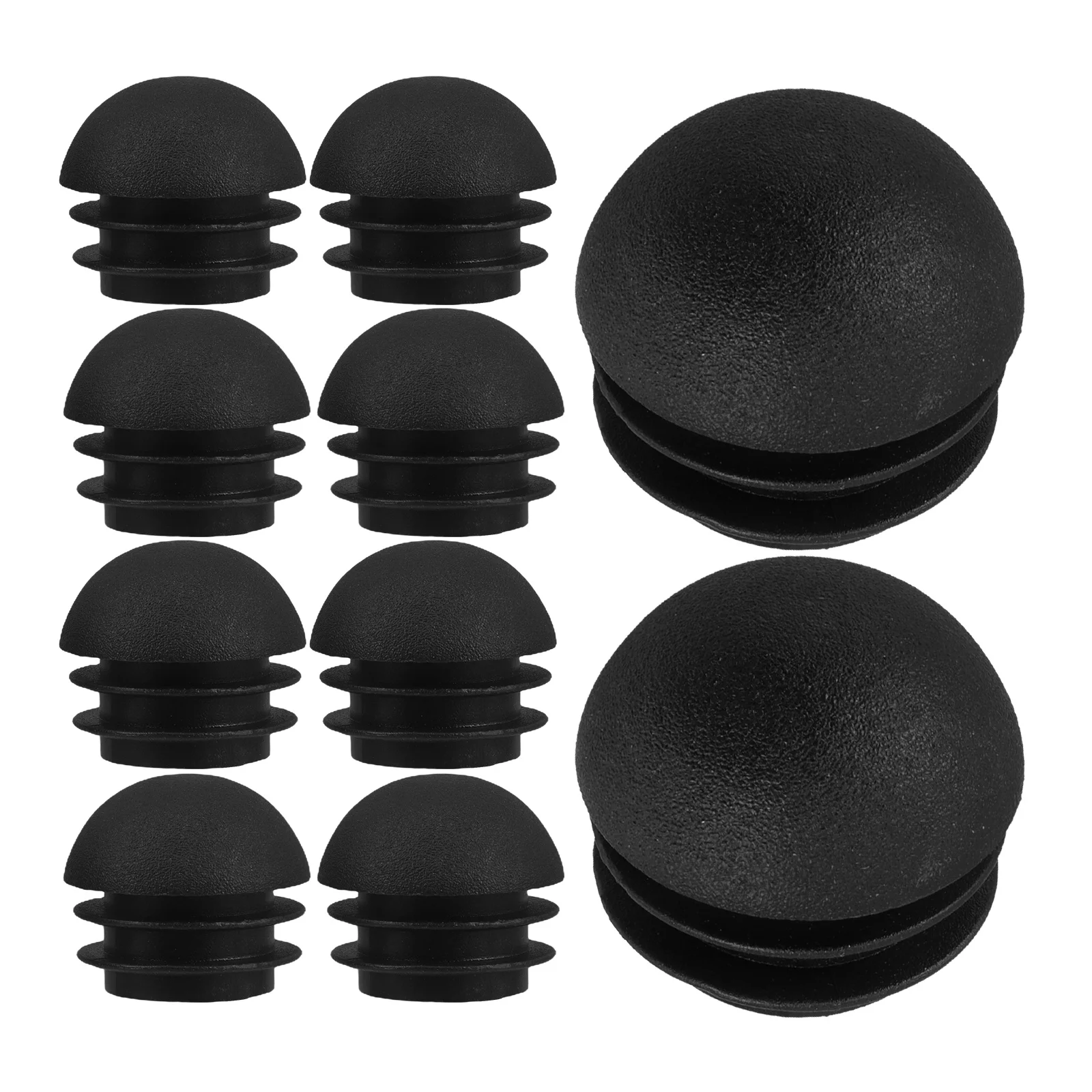 

30Pcs Furniture Protector Caps Plastic Tube End Inserts for Chair Legs 25Mm Black Semi-Spherical Glide Stopper Plug