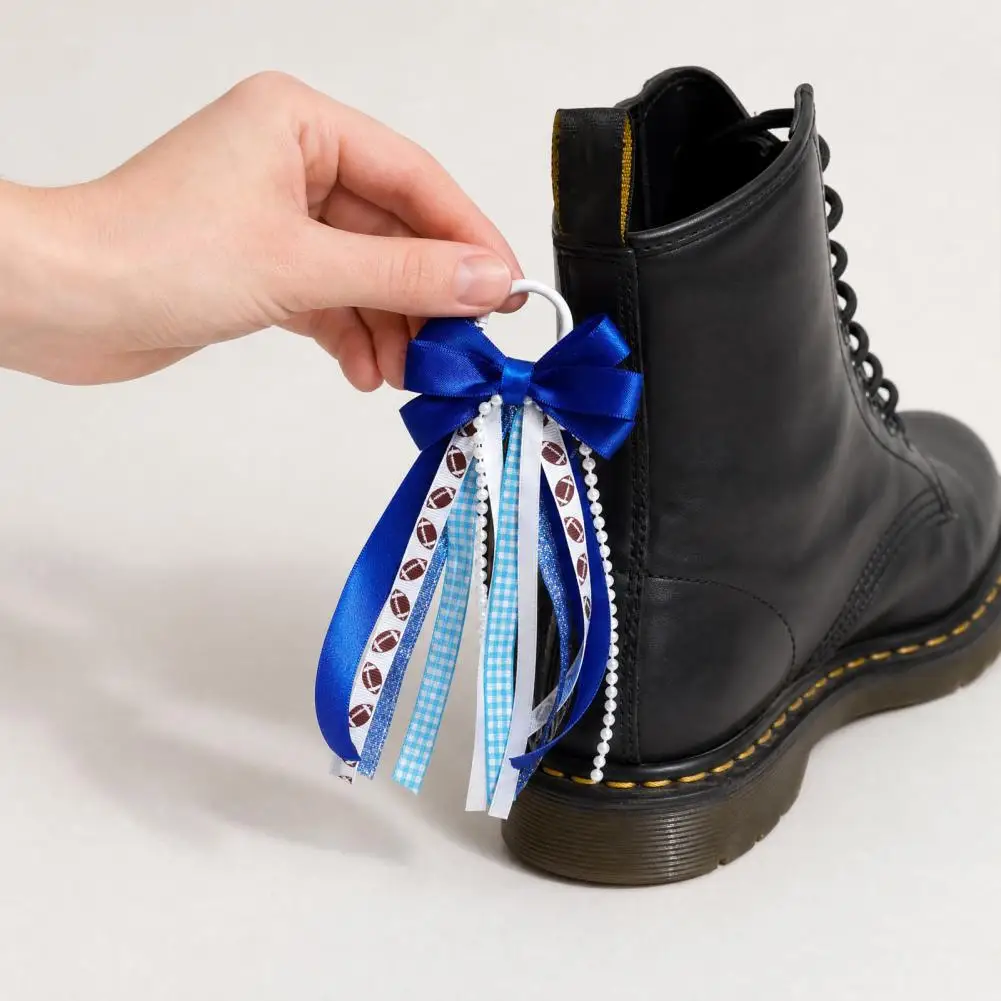 Cowgirl Boots Bow Multi-layered Boot Bows 2pcs Satin Ribbon Bow Boot Charms Cowgirl Boot Decorations with Hanging for Women’s