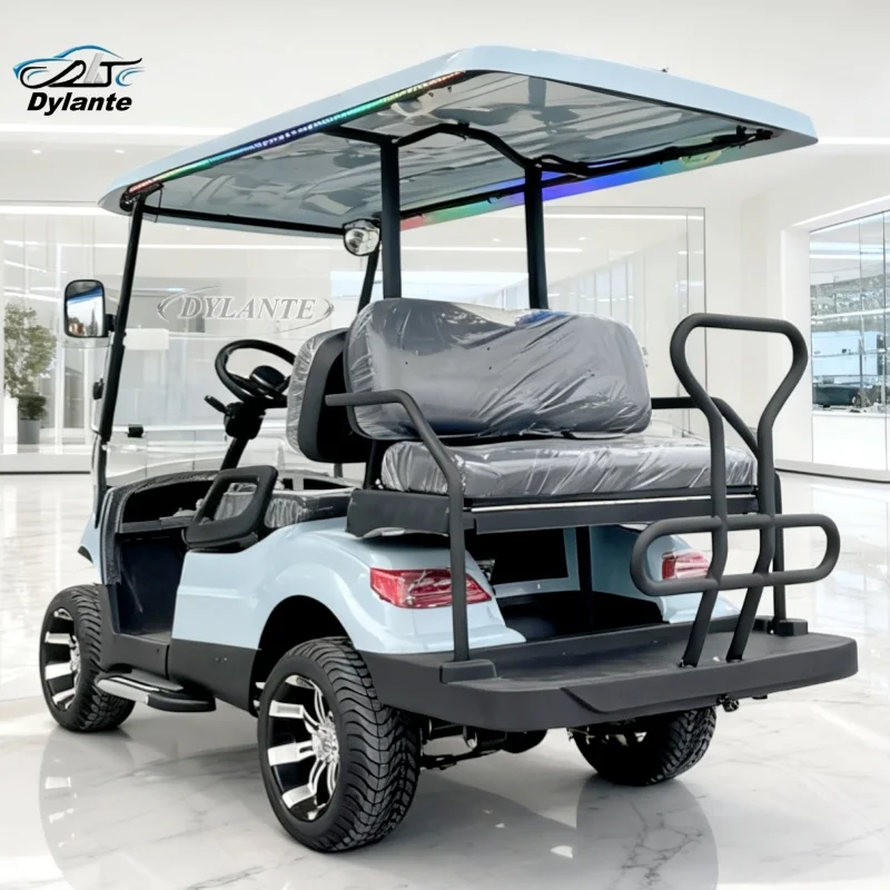 48/60 فولت جديد اليد اليمنى محرك الموضة الحديثة العلامة التجارية تصميم 4 مقاعد لمشاهدة معالم المدينة حافلة نادي سيارة عربة جولف كهربائية عربة الصيد