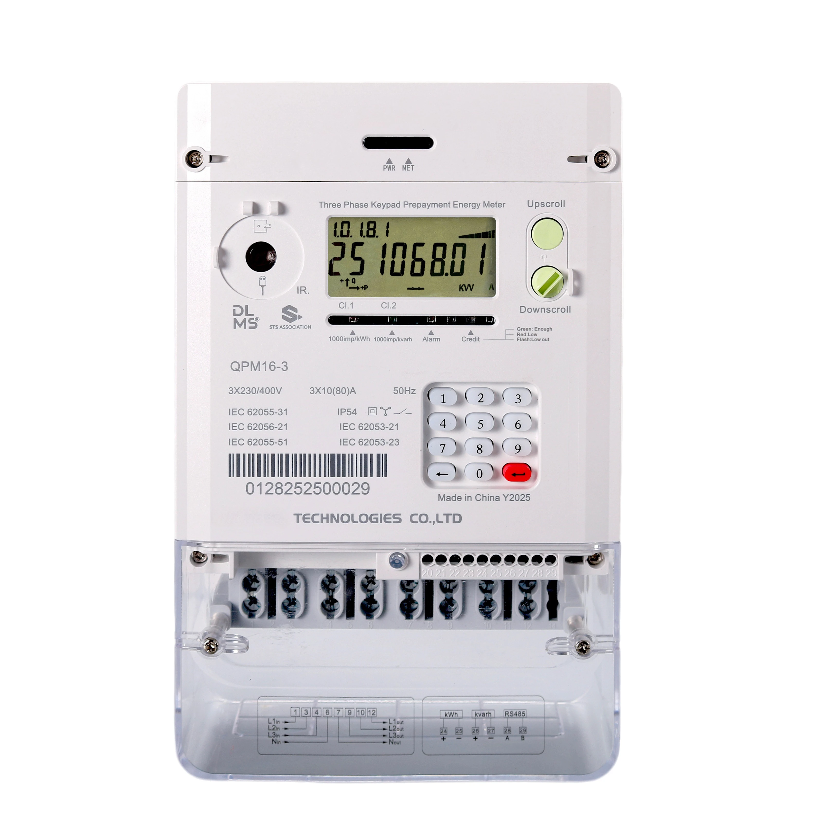 

GPRS STS Energy Meter Electricity Energy Monitor 3 Phase Smart Energy Meters With LCD RS485 Compteur High Quality