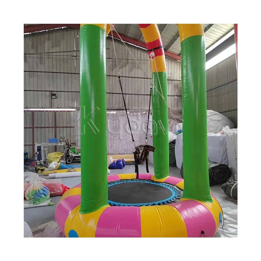 Mini komercyjna rozrywka na świeżym powietrzu dla dzieci trampolina fitness parki dla dzieci skoki bungee nadmuchiwana trampolina