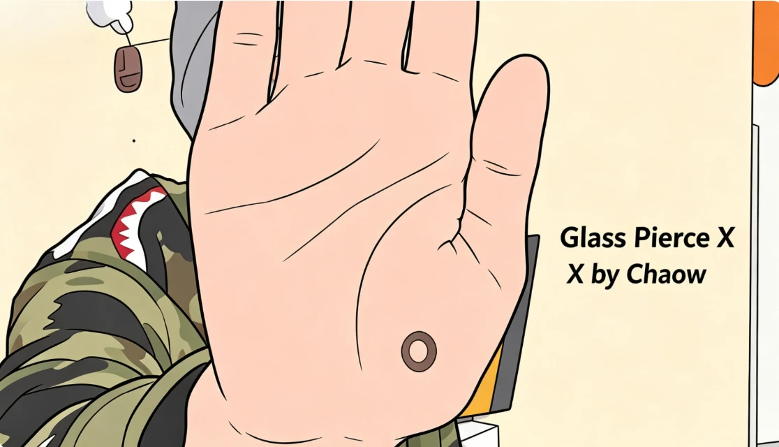 Gimmick Glass Pierce X By Chaow Close Up Magic Tricks Magician Illusion Street Magic Props Mentalism Comedy Bar Trick Mark Magia