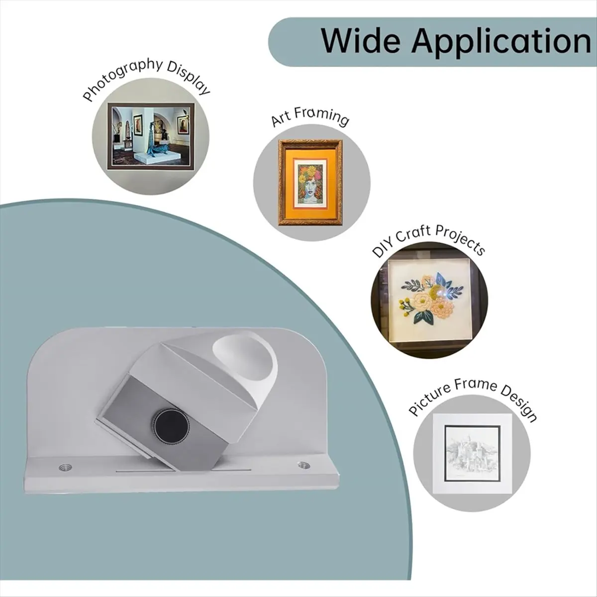 Bevel Mat Cutter with 5 Blades,45° Push-Style Handheld Mat Board Cutter,Adjustable Blade Depth for Framing,Photo Display