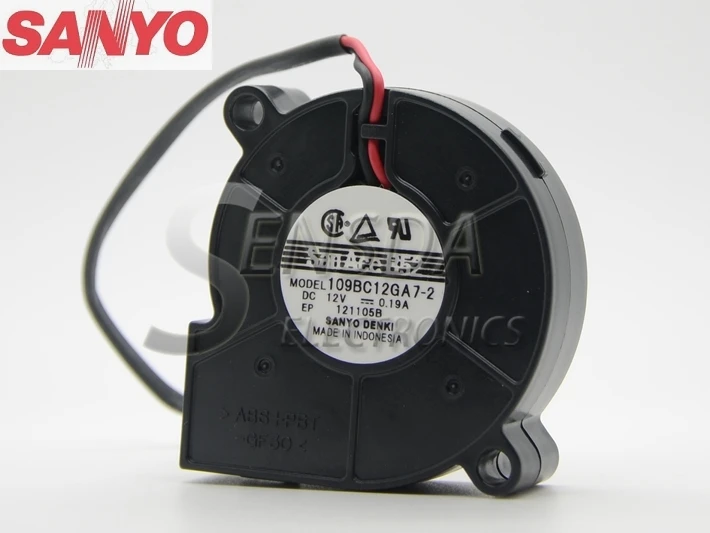 

For Sanyo 109BC12GA7 -2 5015 12V 0.19A 5cm 50mm turbo centrifugal cooling fan Blower