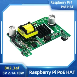 Raspberry Pi PoE HAT 5V2A Active Power Over Ethernet HAT  with Heatsink for Raspberry Pi 4 Model B 3B+