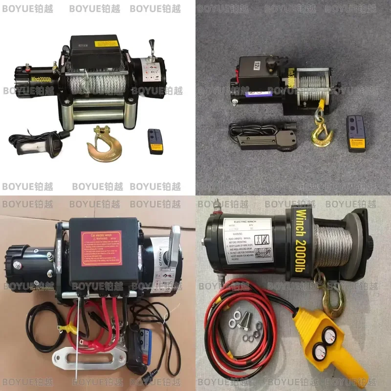 Heavy Duty Electric Winch 13500lb Steel Cable Remote Control 12V 24V Waterproof Off Road Recovery Gear CE ISO Certified