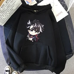 Genshin Impact Wriothesley Hoodie Women Funny Kawaii Graphic Hoodies Anime Cartoon Hooded Pullovers Sweatshirts Clothing Tops