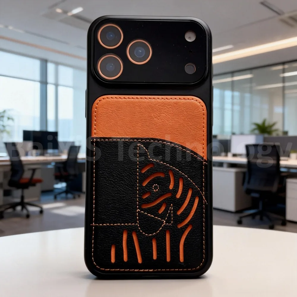 Premium Business Brieftasche Kartenhalter Leder Handyhülle für iPhone 17 16 15 14 13 Pro Max Cover mit gehärtetem Glas Objektivschutzkappe