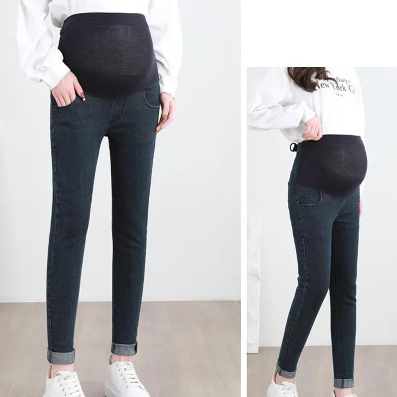 

Джинсы для беременных с высокой талией, поддерживающие живот, подтягивающие бедра, эластичные, облегающие, для беременных женщин