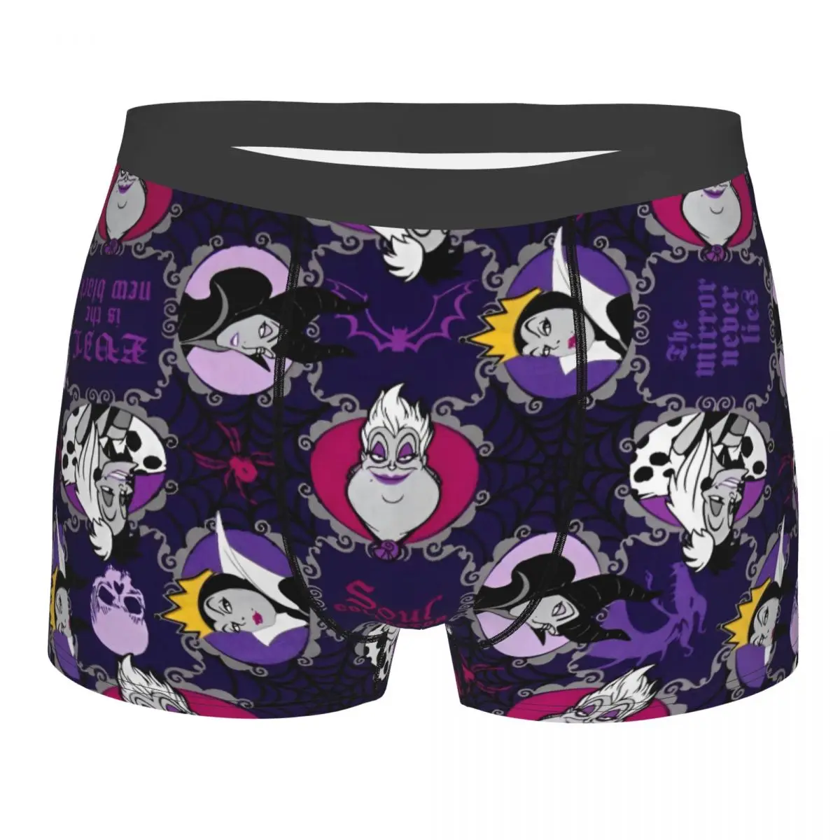 Man's Boxer Briefs Villains Cartoon Boxers Pants Soft Underpants Maleficent The Evil Queen Funny