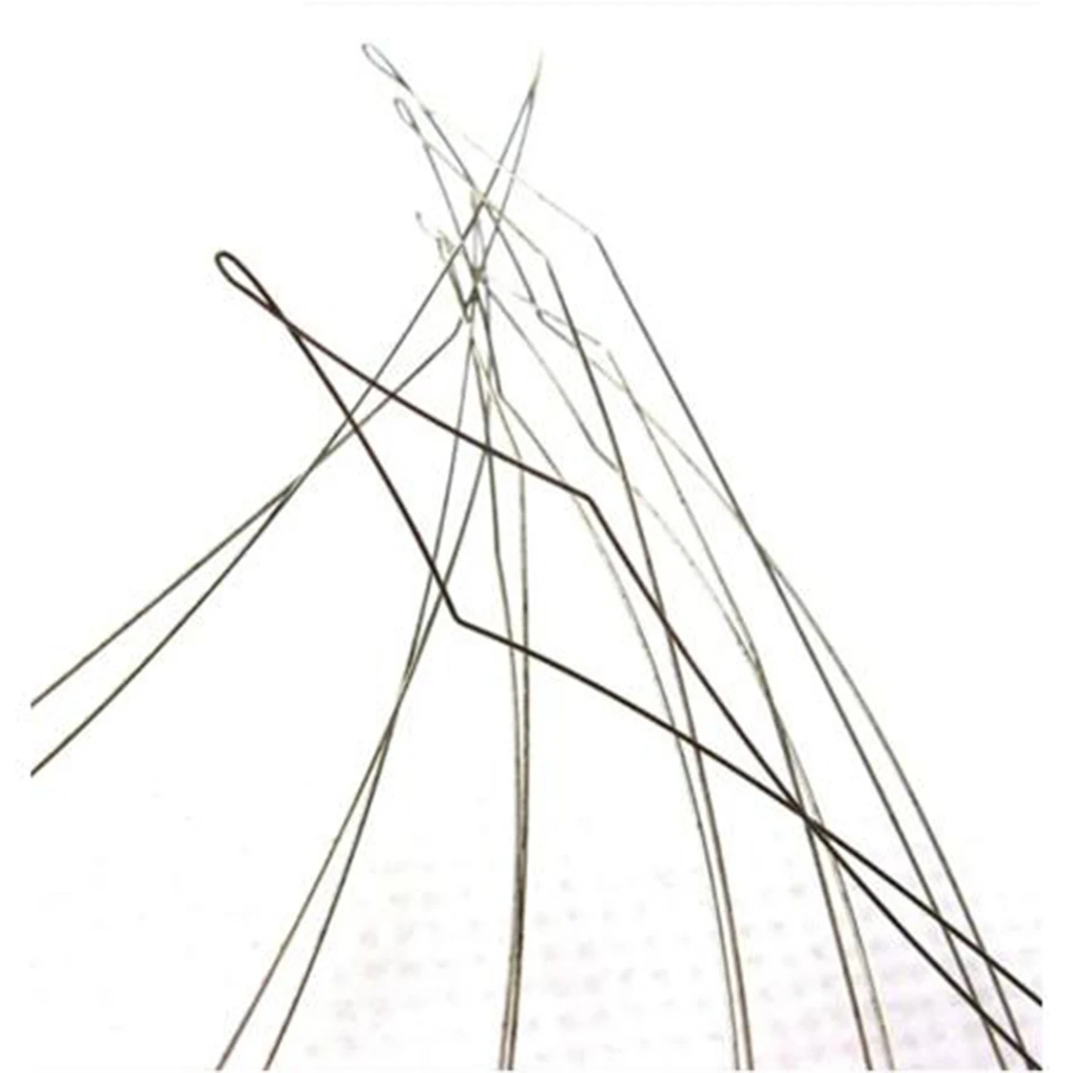 10PCS Nano Ring Threader Aluminium Thread Hook Tool Needle Loop Micro Ring Beads Hair Extensions