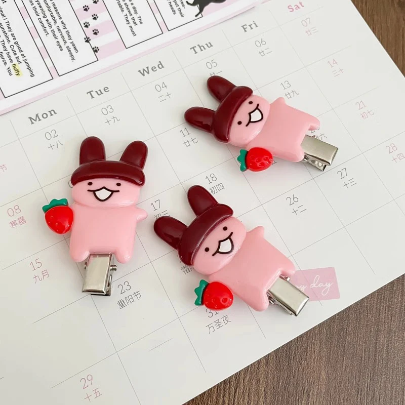 2pcs Cute Cartoon Rabbit Hair Side Clip Bunny Bangs Edge Hairpins Girls Sweet Hair Styling Tools Decoration Tools Gifts image 6