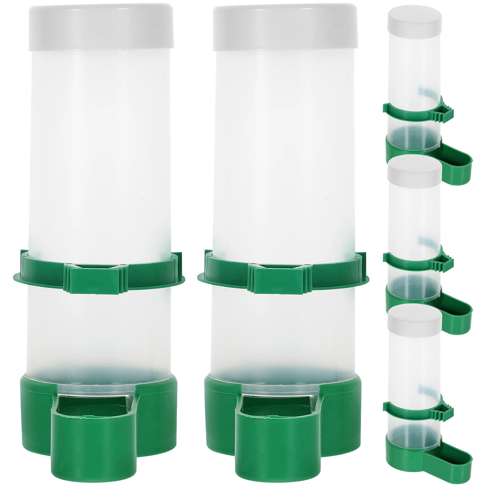 

5pcs Bird Feeder Plastic Durable Automatic Feeding Bowl For Cage Birds No Mess Easy Clean Refill Time Saving Bird Feeding