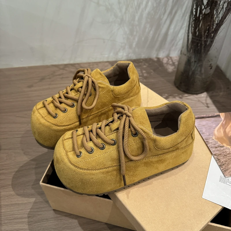 

Женские спортивные кроссовки на платформе, повседневные ботильоны на плоской подошве, осень 2024, модная обувь в стиле ретро, новое брендовое уютное платье Mujer Zapatillas