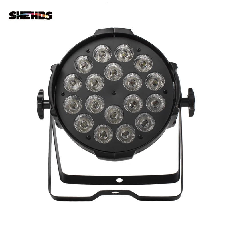 

Shehds (Big) Aluminum Alloy LED Par 18x12W RGBW Lighting Par DMX Light Par Can Stage Light for Restaurants Weddings DJ