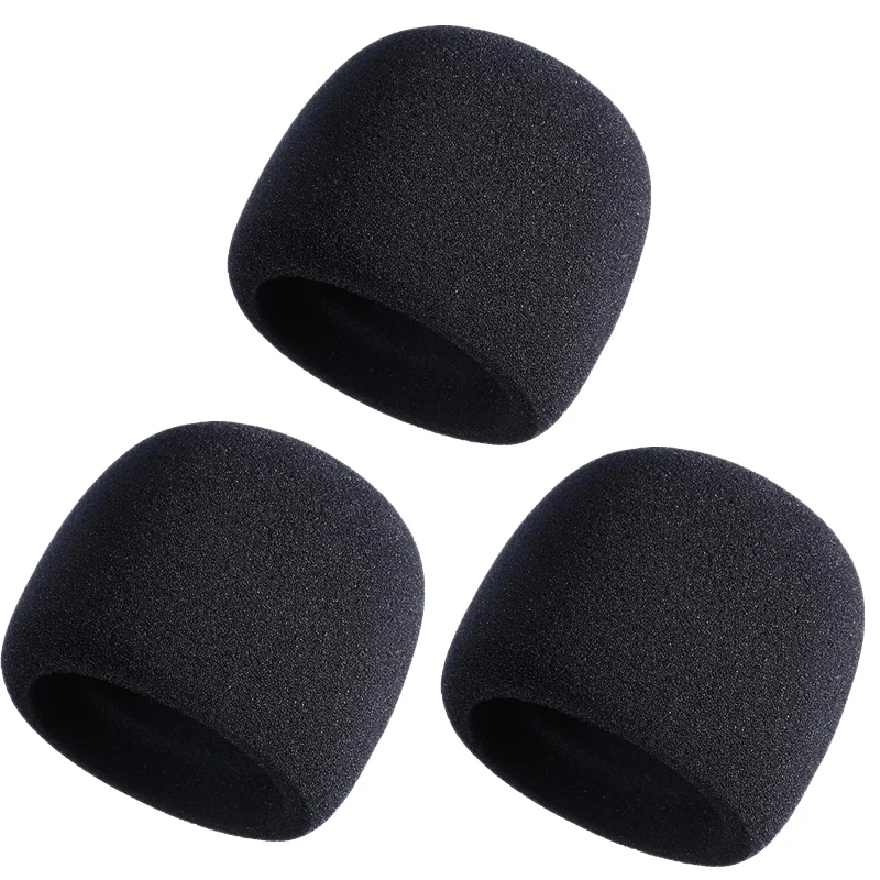 

Mic Cover Sponge Microphone Windscreen For Blue Yeti, Yeti Pro Condenser Microphone (Black, 3 Pack)