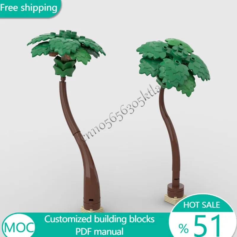 

50 шт. деревья пальма MOC настроить модульный строительный блок кирпич креативный дизайн популярный простой дизайн DIY сборка игрушка в подарок
