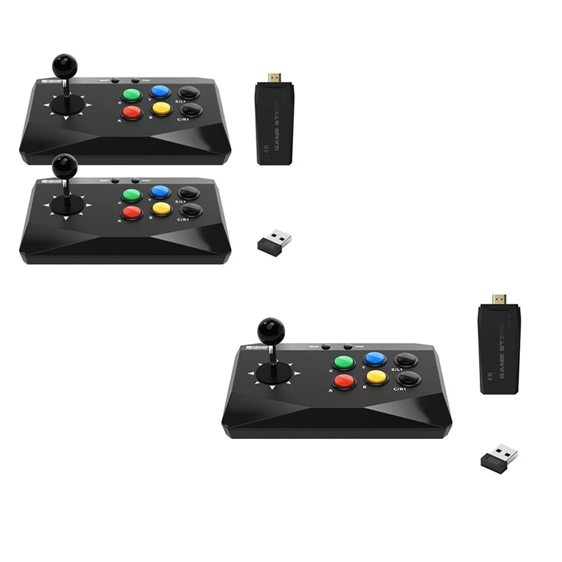 

4K Video Game Console With Arcade Game Fighter Stick Keyboard Built-In 10000 Games Stick For PS1/FC/GBA Retro TV Dendy